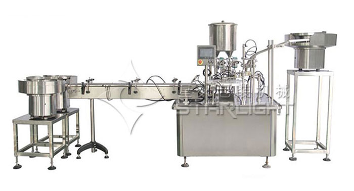 西林瓶灌裝旋蓋一體機整機展示