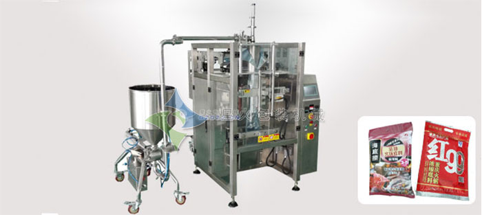 袋裝醬料灌裝機(jī)整機(jī)展示